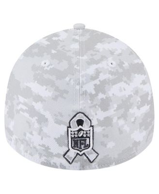 Men's White Las Vegas Raiders 2025 Salute to Service Digital Camo Fan Pack 39THIRTY Flex Hat