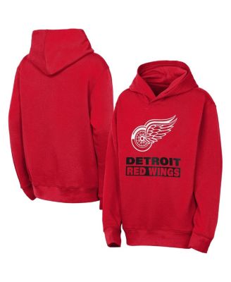 Outerstuff - Big Boys and Girls Red Detroit Red Wings Back to Basics Hoodie
