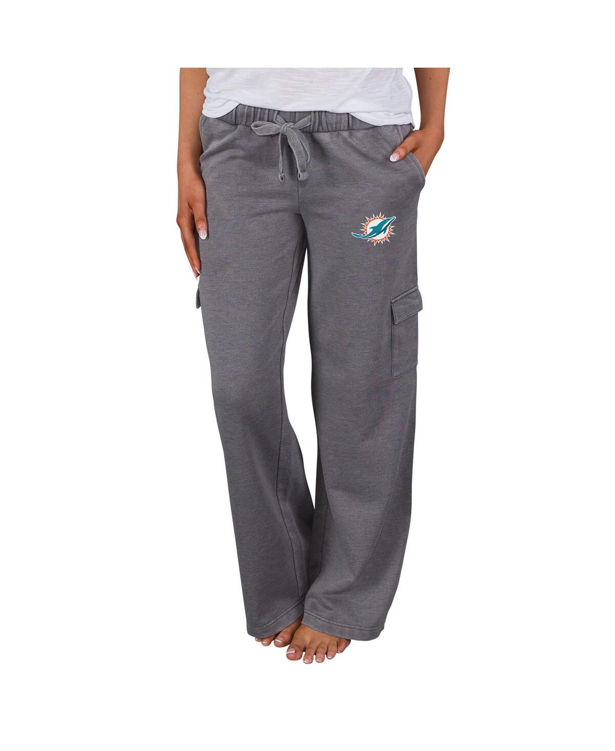 Concepts Sport Women's Charcoal Miami Dolphins Trackside Cargo Pants In Gray