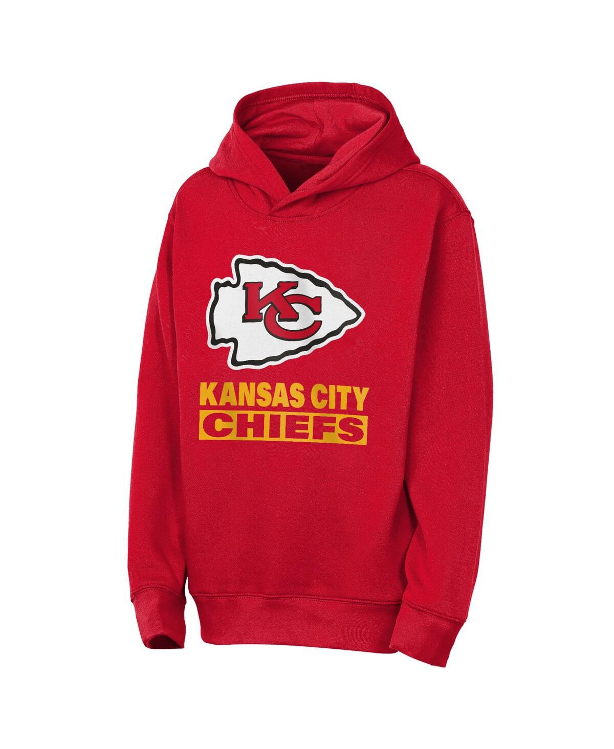 Outerstuff Big Boys And Girls Red Kansas City Chiefs Back To Basics Hoodie In Red