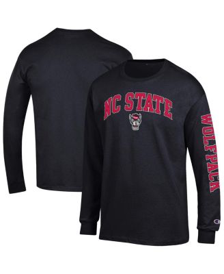 Men's Black NC State Wolfpack Arch Over Logo Long Sleeve T-Shirt