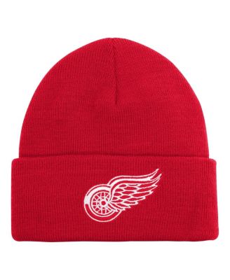 Big Boys and Girls Red Detroit Red Wings 2.0 Essential Cuffed Knit Hat