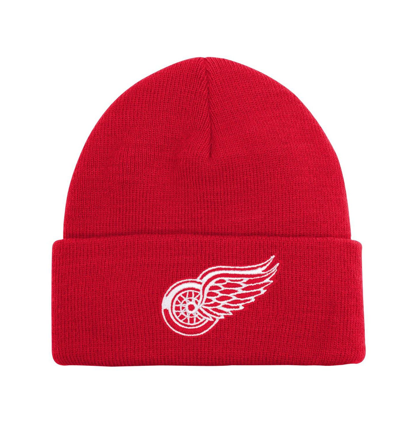 Детская шапка Outerstuff Red Detroit Red Wings 2.0 Essential Cuffed Knit Hat — фото 1