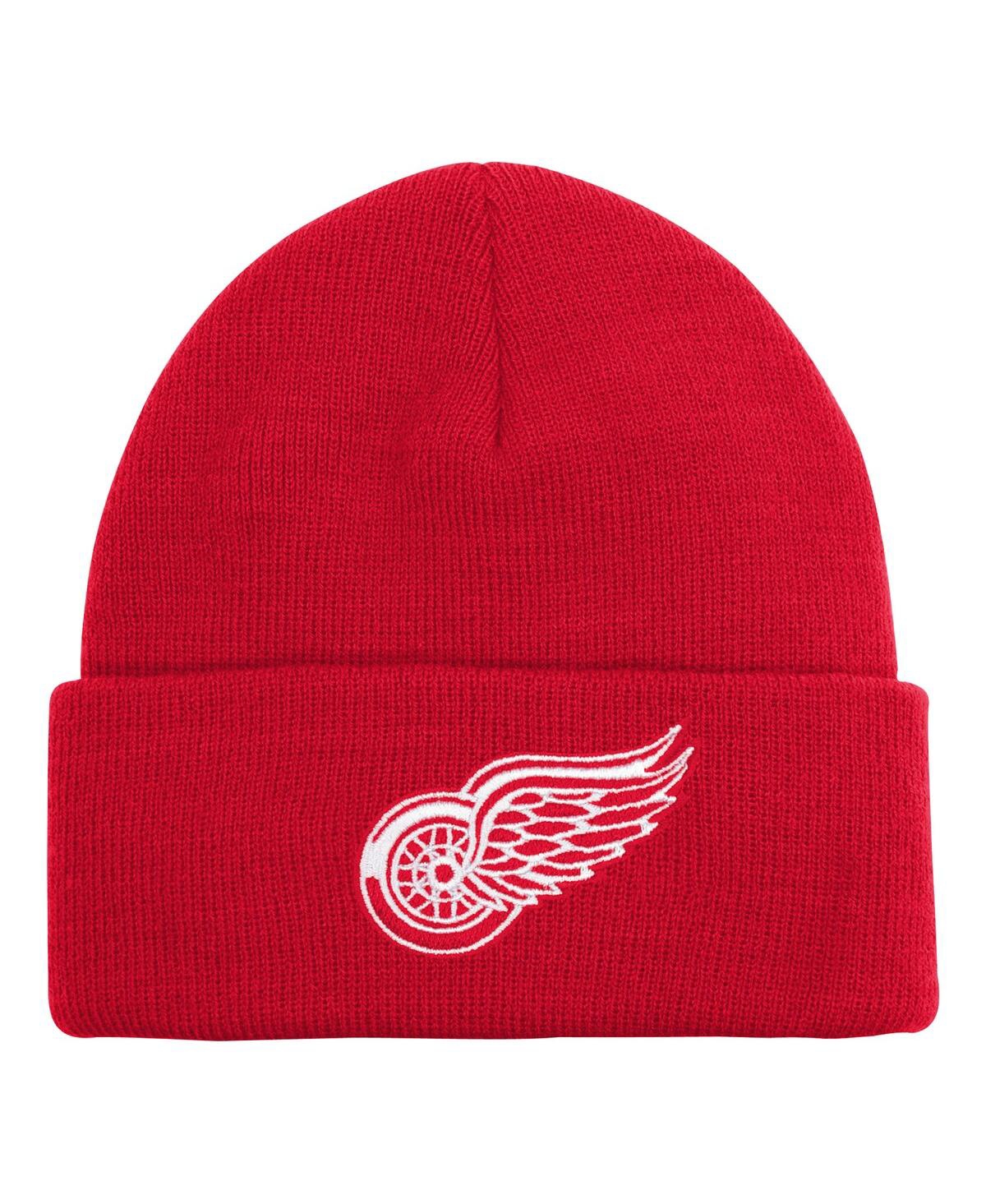 Outerstuff Big Boys and Girls Red Detroit Red Wings 2.0 Essential Cuffed Knit Hat