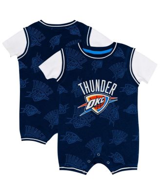 Outerstuff - Baby Boys and Girls Navy Oklahoma City Thunder Logo Mania Romper