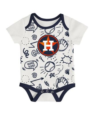 Baby Boys and Girls 3-Piece Houston Astros All Day Play Bodysuit Set