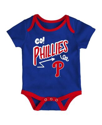 Baby Boys and Girls 3-Piece Philadelphia Phillies All Day Play Bodysuit Set