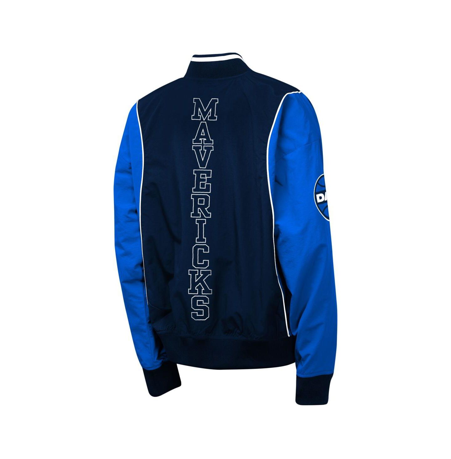 Детская куртка Outerstuff Navy/Blue Dallas Mavericks Two-Pointer Full-Zip Windbreaker — фото 2