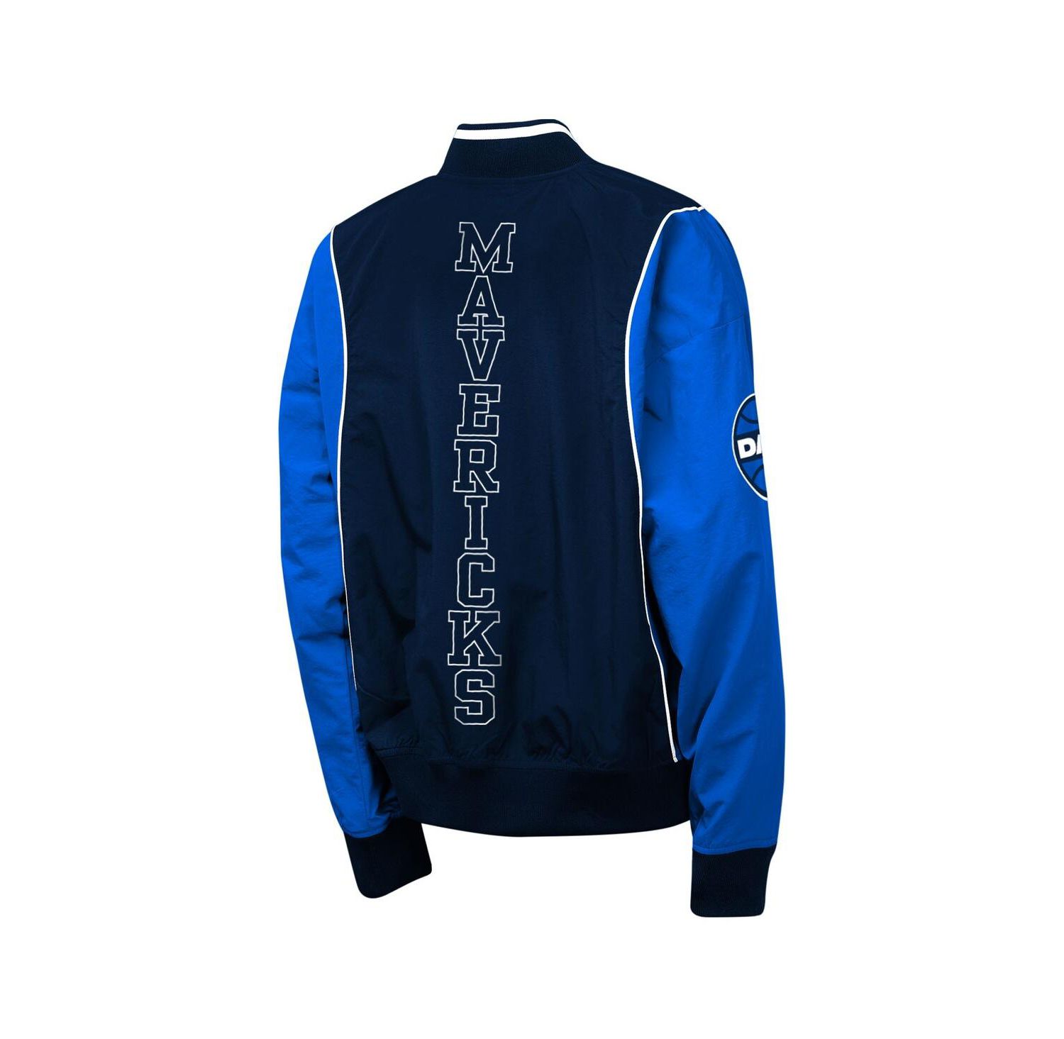 Big Boys and Girls Navy/Blue Dallas Mavericks Two-Pointer Full-Zip Windbreaker