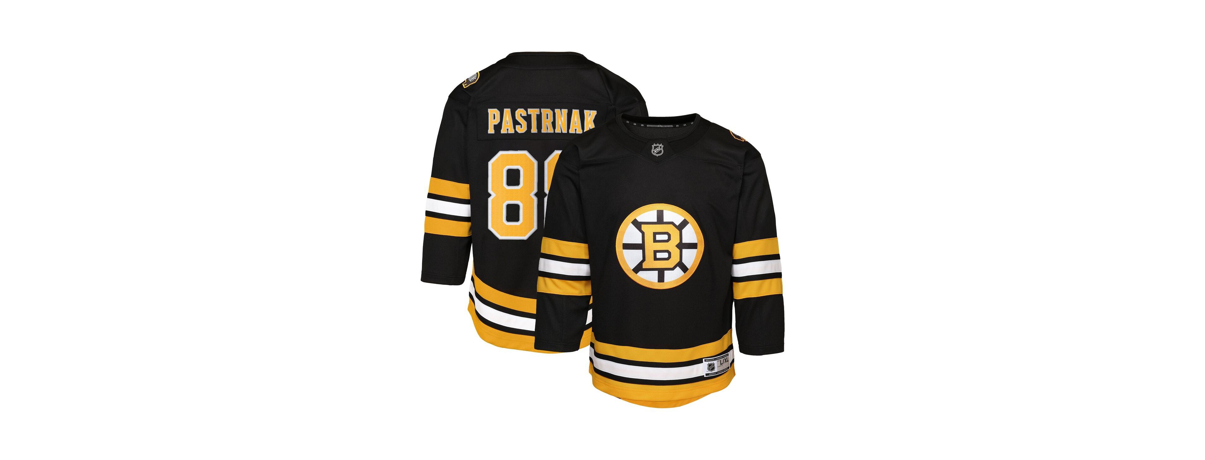 Outerstuff Baby Boys and Girls David Pasternak Black Boston Bruins Home Replica Player Jersey