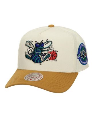 Mitchell & Ness - Men's Cream Charlotte Hornets Ochre Dusted Double Two-Toned Pro Crown Adjustable Hat
