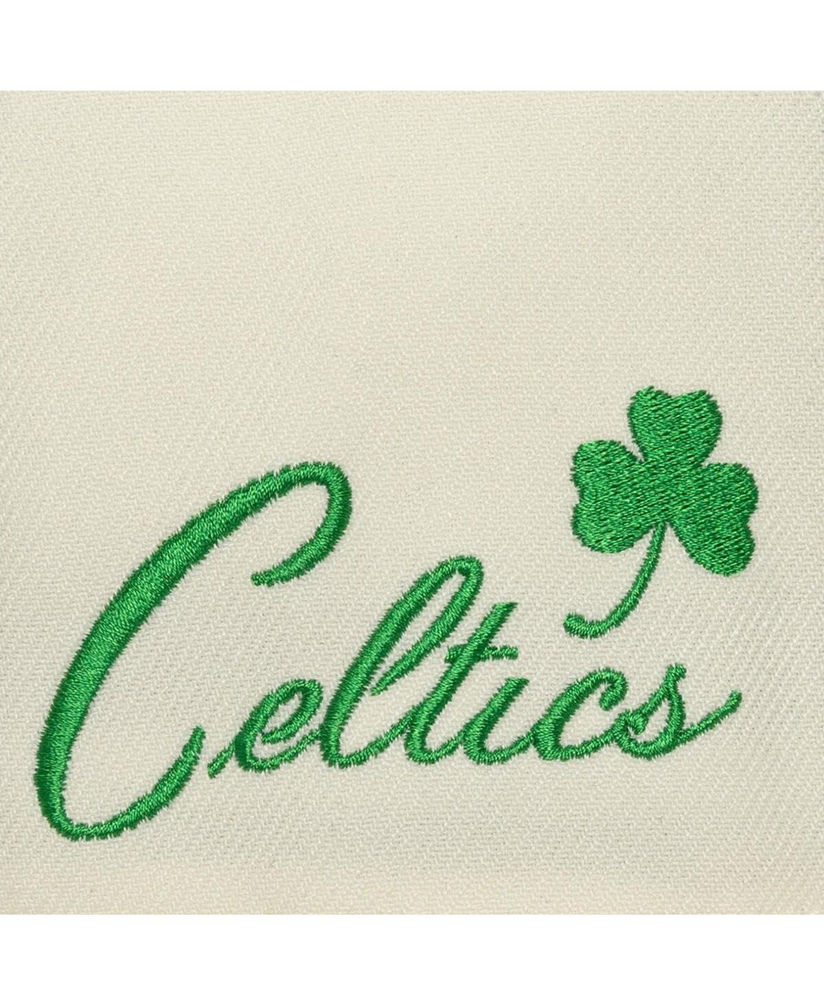 Mitchell & Ness Men's Cream Boston Celtics Ochre Dusted Double Two-toned Pro Crown Adjustable Hat In White
