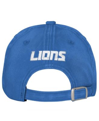Big Girls Blue Detroit Lions Gridiron Adjustable Hat