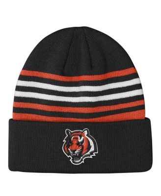 Outerstuff - Big Boys and Girls Black Cincinnati Bengals Essentials Cuffed Knit Hat