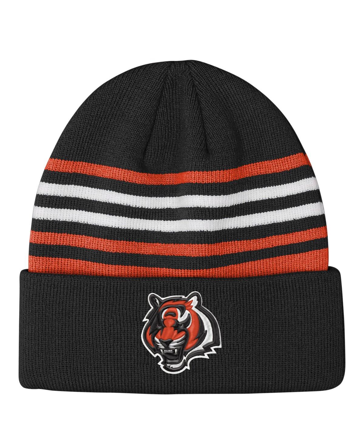 Outerstuff Big Boys and Girls Black Cincinnati Bengals Essentials Cuffed Knit Hat