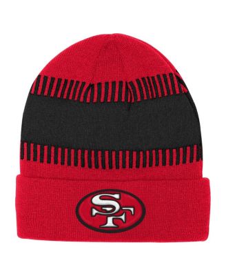 Outerstuff - Big Boys and Girls Scarlet San Francisco 49ers Bright Lights Cuffed Knit Hat