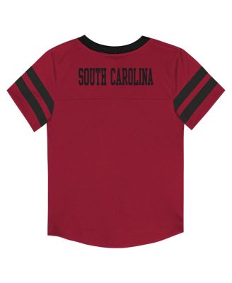 Baby Boys and Girls 2-Piece Garnet South Carolina Gamecocks Team Logo Red Zone Top and Pants Set