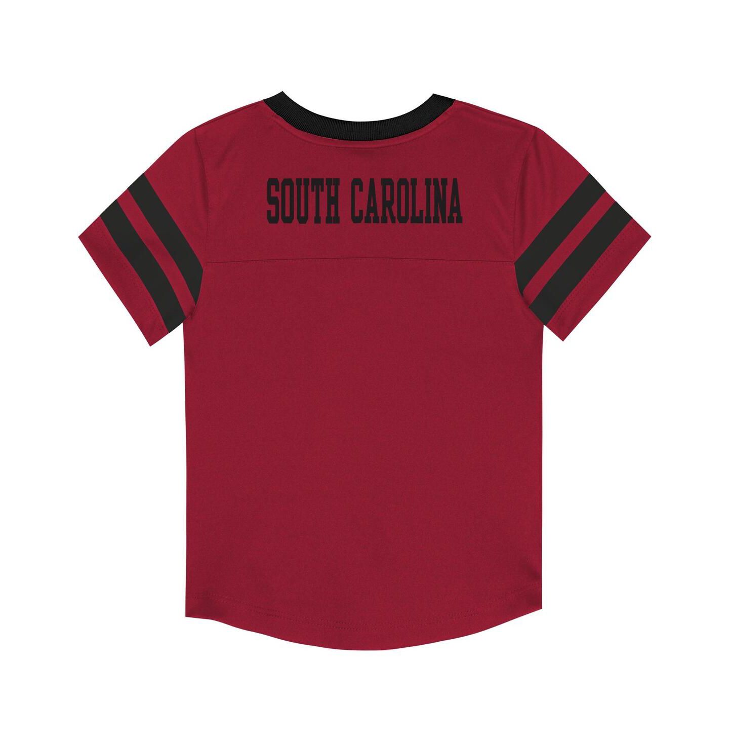 Детский комплект Outerstuff Baby Boys and Girls 2-Piece Garnet South Carolina Gamecocks Team Logo Red Zone Top and Pants Set — фото 4