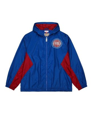 Men's Blue Detroit Pistons Playmaker Full-Zip Hooded Windbreaker Jacket