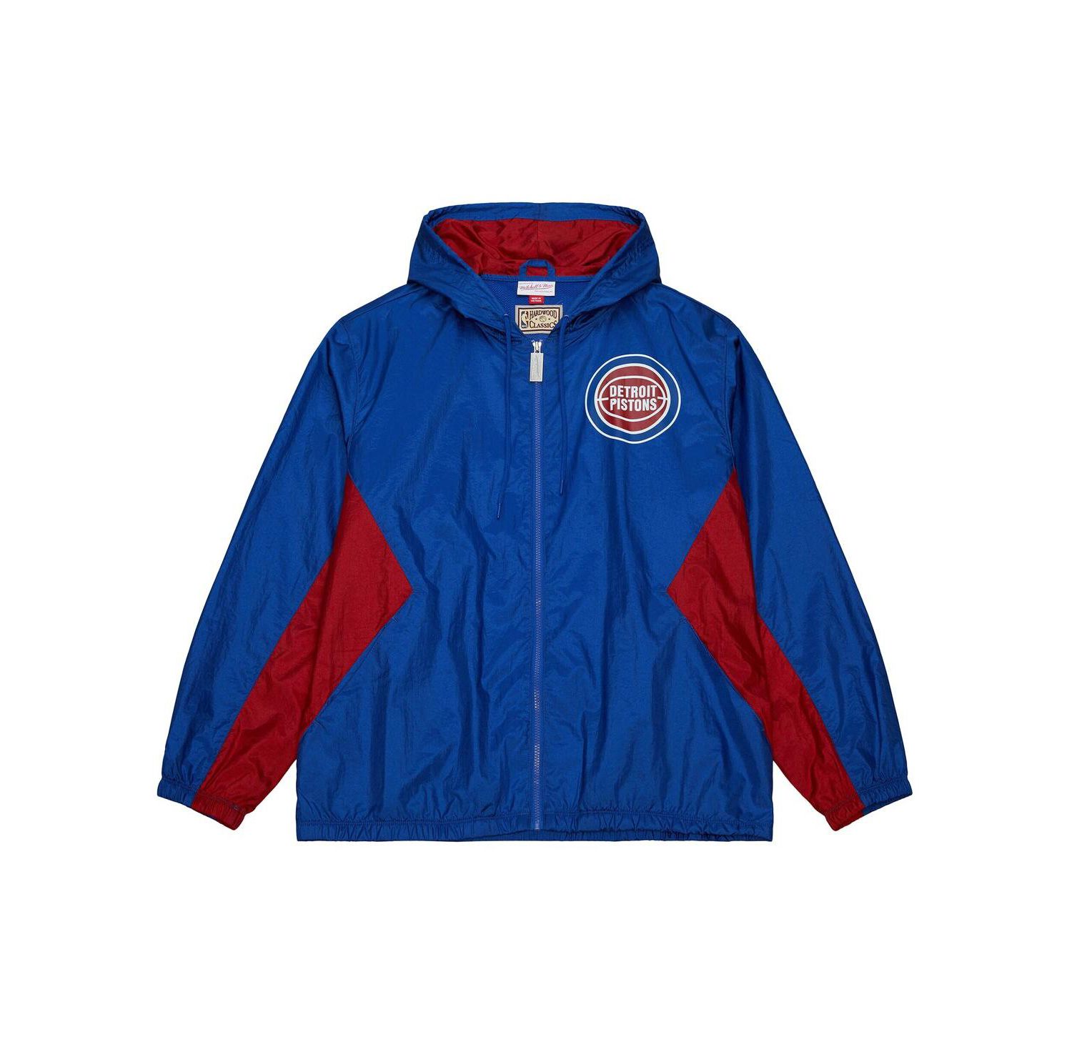 Men's Blue Detroit Pistons Playmaker Full-Zip Hooded Windbreaker Jacket