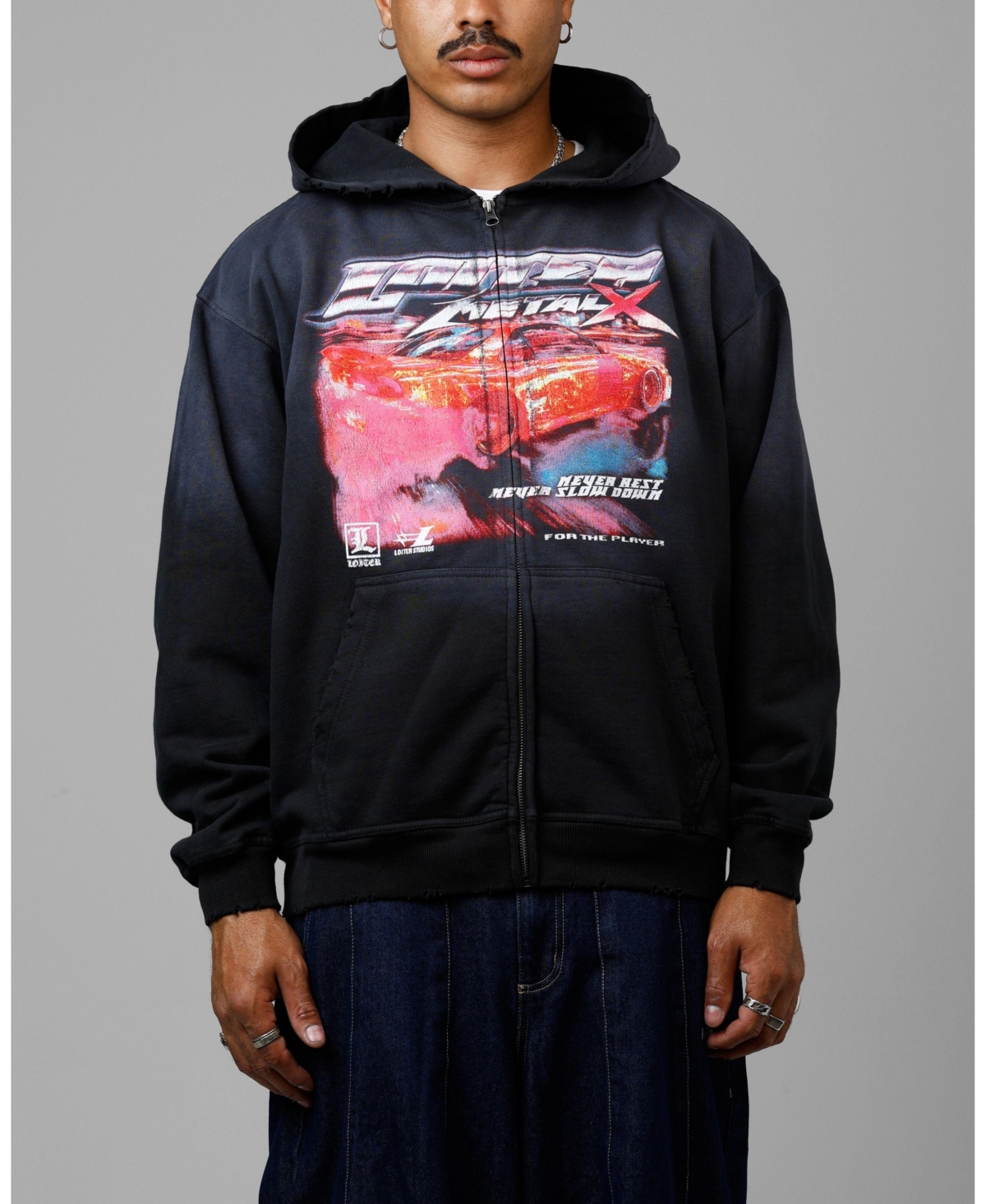 Loiter Men's Speed Vintage Zip Hoodie