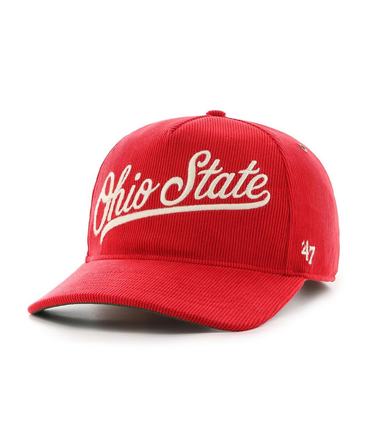 47 Brand Men's And Women's Scarlet Ohio State Buckeyes Collections Golden Age Corduroy Hitch Adjustable Hat In Red