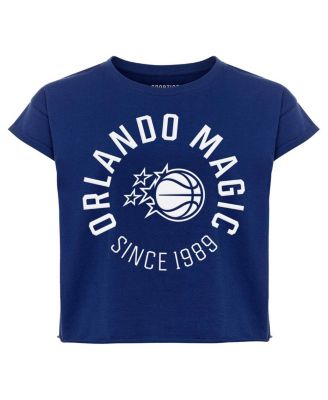 Women's Blue Orlando Magic Cropped Genuine Issue Collection Alana T-Shirt