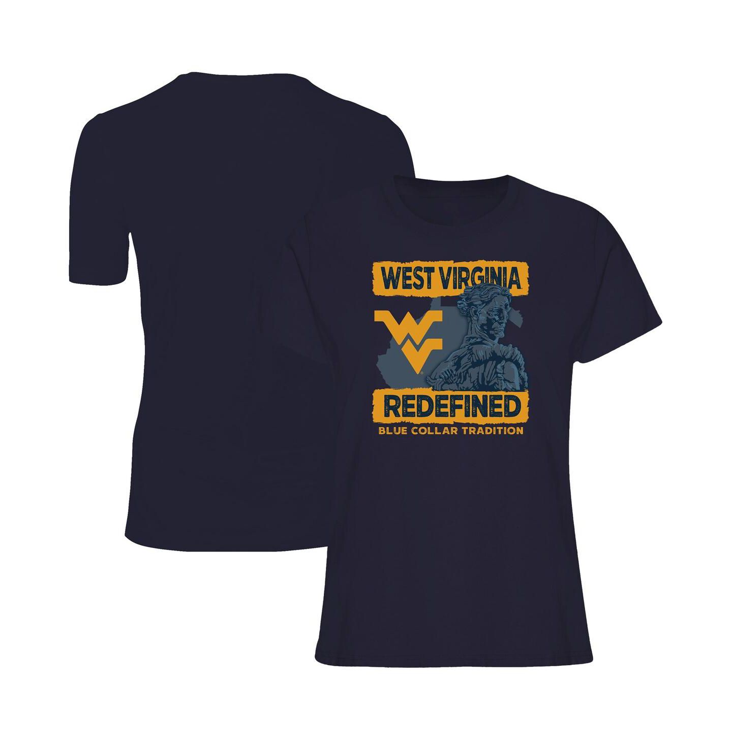 Женская футболка Image One Navy West Virginia Mountaineers Fan — фото 1