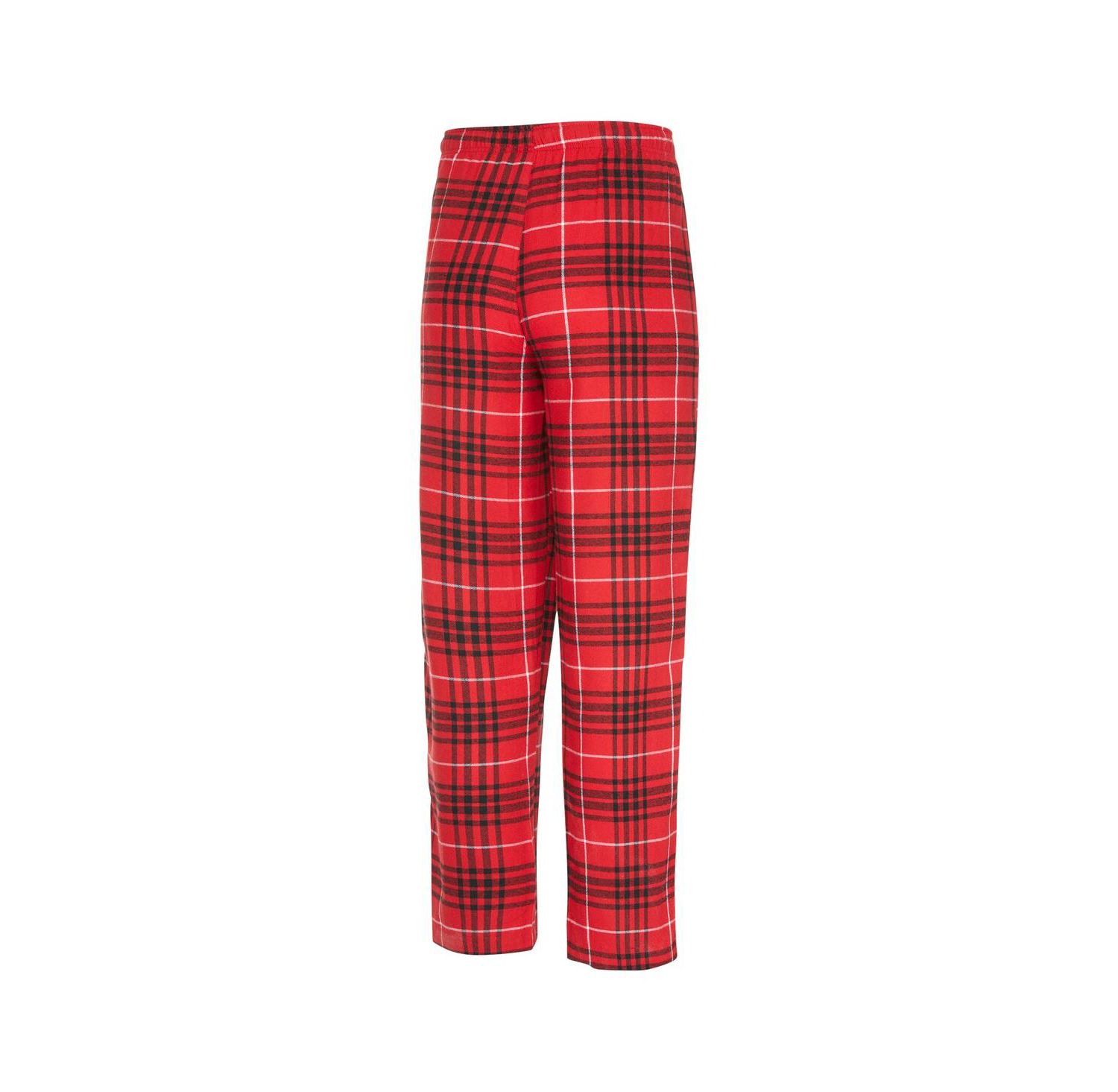Men's 2-Piece Red/Black Atlanta Hawks Vector Top and Flannel Pants Sleep Set