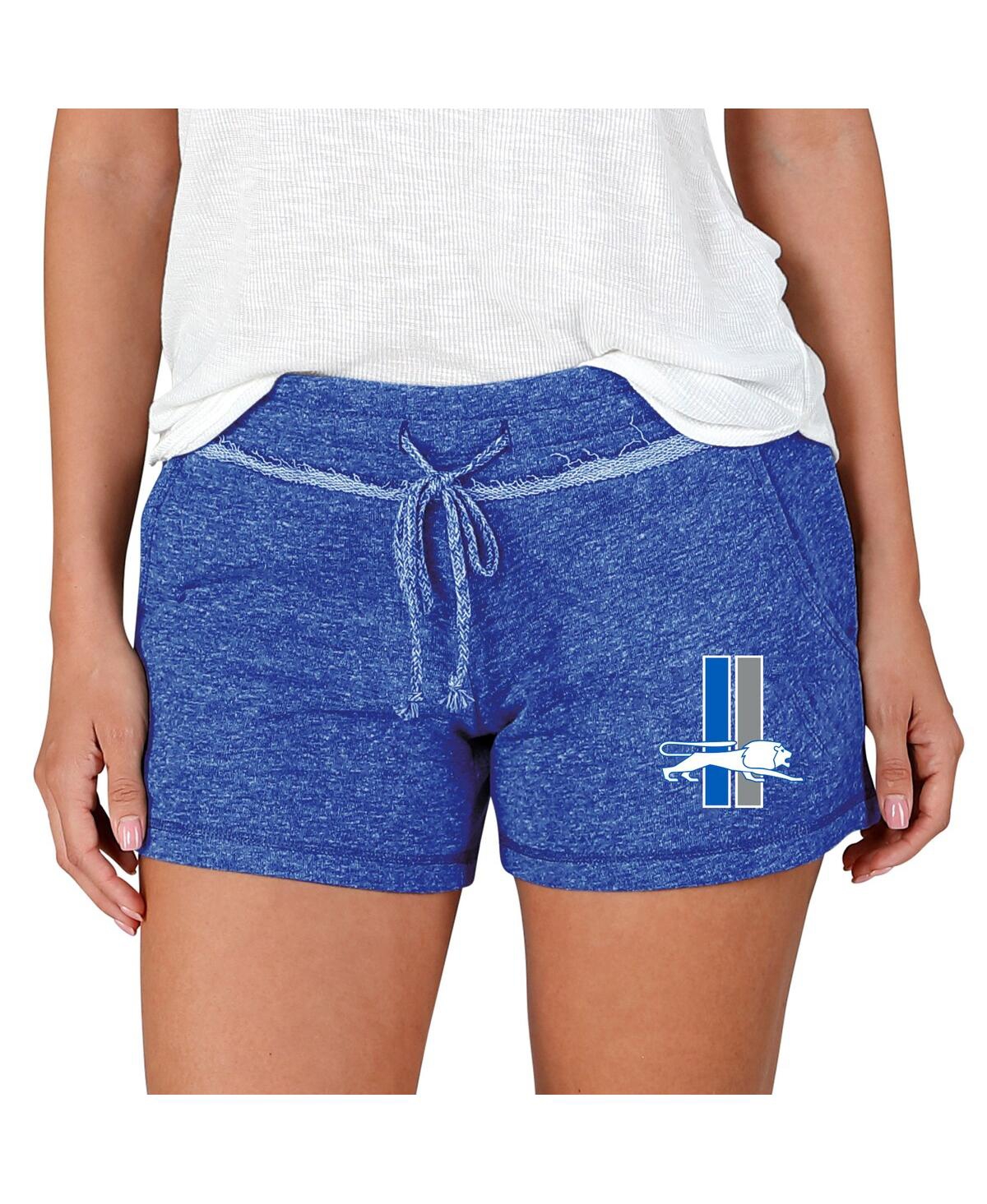 Concepts Sport Women's Blue Detroit Lions Mainstream Terry Lounge Shorts In Blue