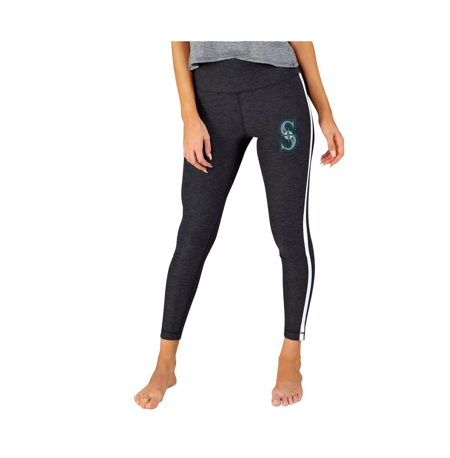 Женские леггинсы Concepts Sport Charcoal/White Seattle Mariners Centerline Knit — фото 1