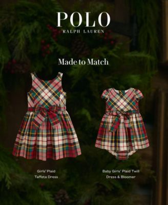 Girls' 7-16 Sleeveless Plaid Taffeta Dress