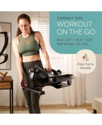 Under Desk Elliptical - Under Desk Pedal Exerciser to Strengthen Muscles and Build Cardiovascular Fitness - Stationary Desk Exercise Equipment with LCD Monitor for Leg Recovery and Therapy