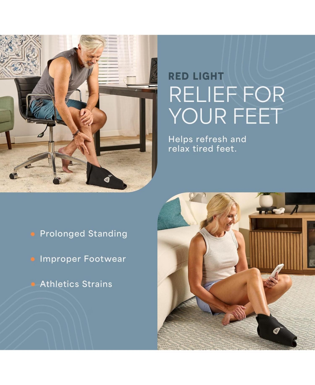 LifePro Red & Near Infrared Light Therapy Foot & Ankle Brace – Pain Relief for Feet, Ankles, and On-Demand Therapy
