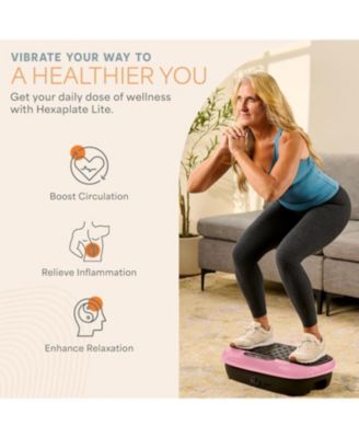 HexaPlate Lite Vibration Plate Exercise Machine – Full Body Vibrating Platform for Lymphatic Drainage, Recovery & Muscle Toning