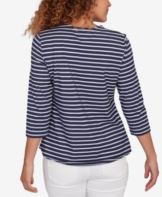 Petite Classic Marine Stripe Knit Top