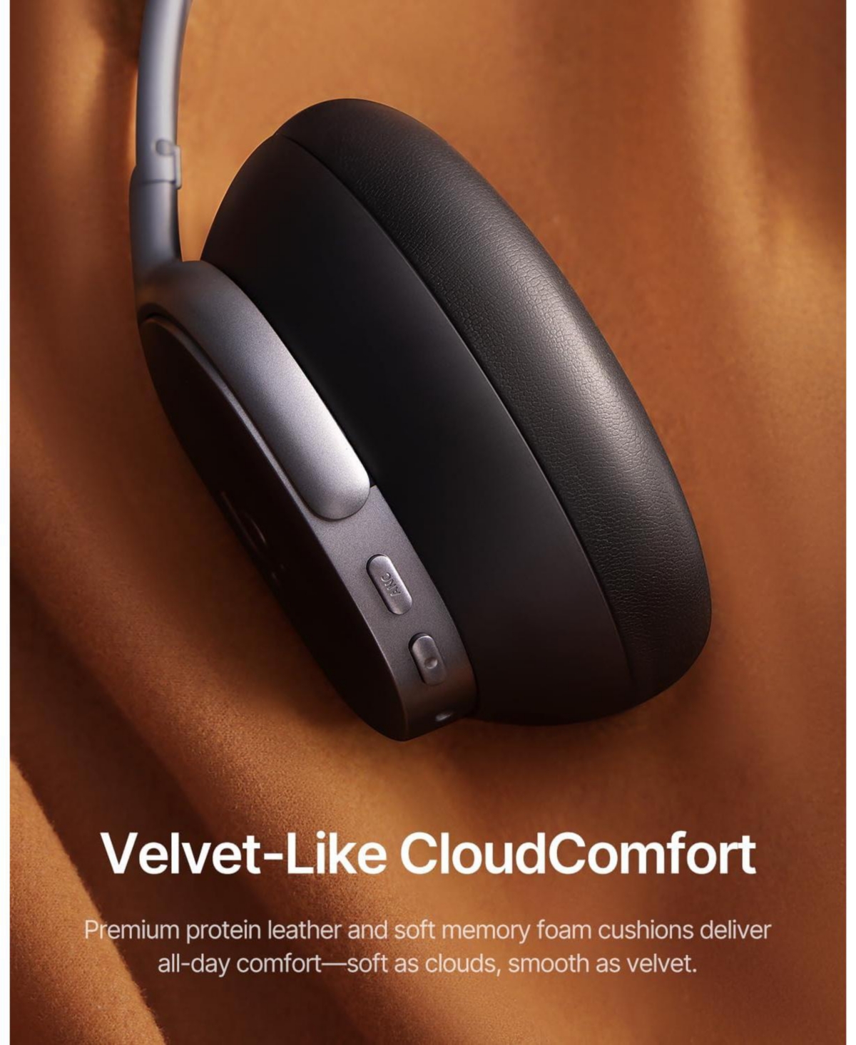 Baseus Inspire XH1 Wireless Headphones Bundle with 10,000mAh Power Bank, Adaptive Noise Cancelling, Hi-Res Over-Ear