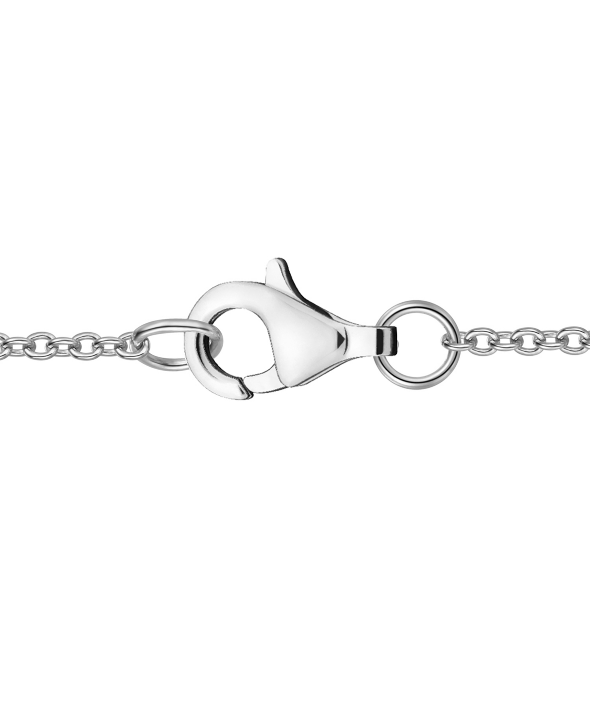 Macy's Lab-grown Sapphire (5/8 Ct. T.w.) Necklace In Sterling Silver (also In Multi-stone) In Metallic