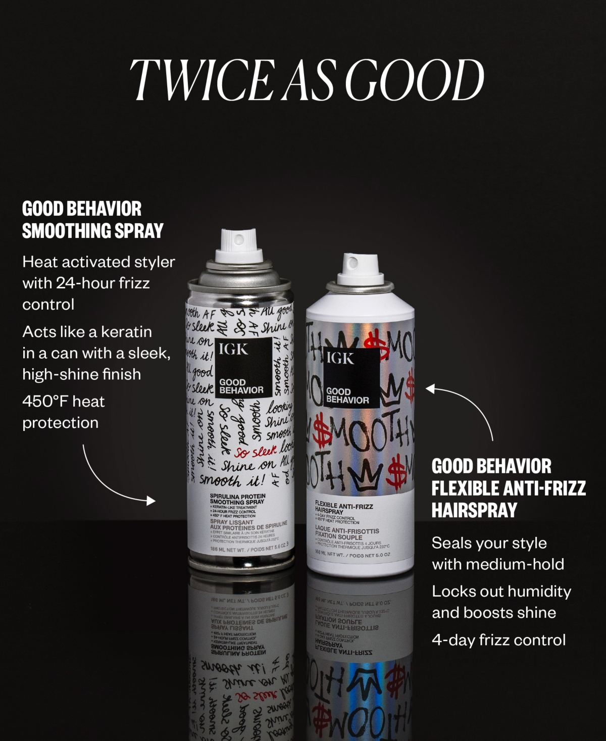 Igk Hair Good Behavior Flexible Anti-Frizz Hairspray, 5 oz.