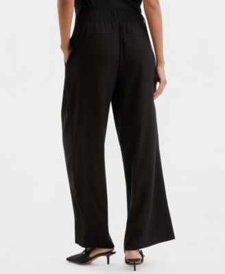 Women's High-Rise Pleated Wide-Leg Pants 