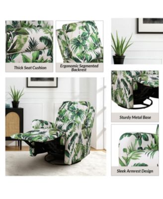 Arlette Transitional Swivel Recliner with Metal Base