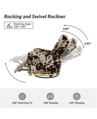 Arlette Transitional Swivel Recliner with Metal Base