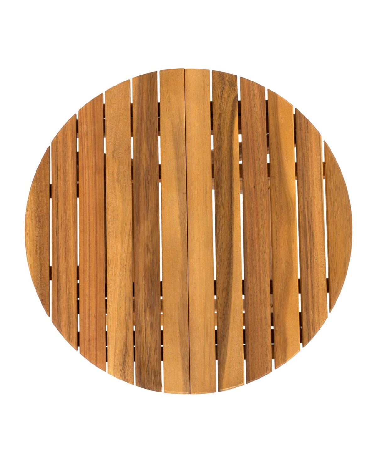 Streamdale Furniture Foldable Acacia Wood End Table - Adjustable & Sturdy