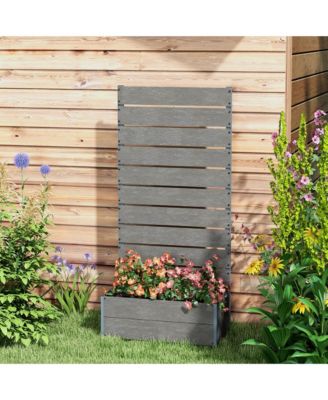 Raised Garden Bed with Trellis for Climbing Plants & Vines,