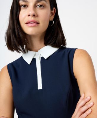 Women's Sleeveless Collared Mini Dress