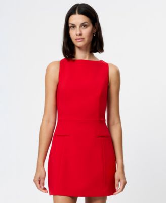 French Connection - Women's Boat Neck Sleeveless Mini Dress