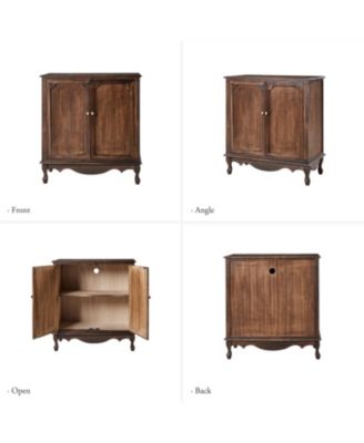 Farmhouse Pallantium 34" Tall 2-door Accent Cabinet with Adjustable Legs