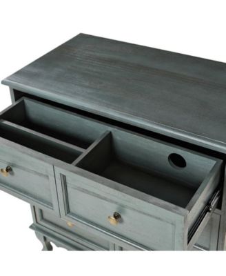 Hippe 32" Height 3 - Drawer Bedside Table with Solid Wood Legs