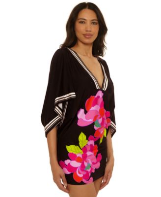 Women's Bougainvillea V-Neck Swim Tunic Cover-Up
