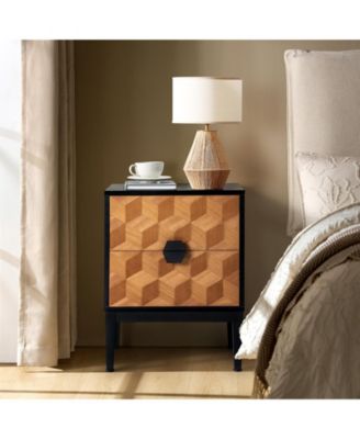 Modern Apakah 25" Tall 2-Drawer End Table